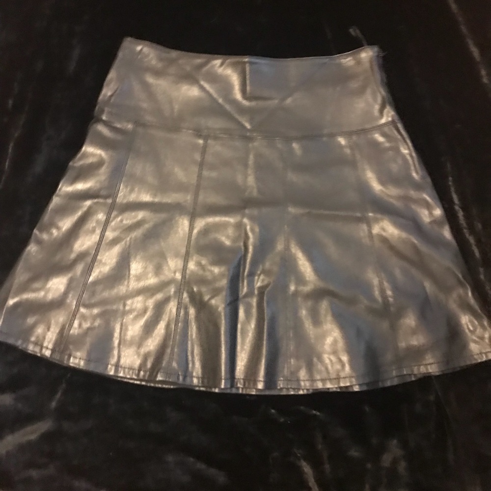 Ann Taylor Vegan Leather a-line skirt